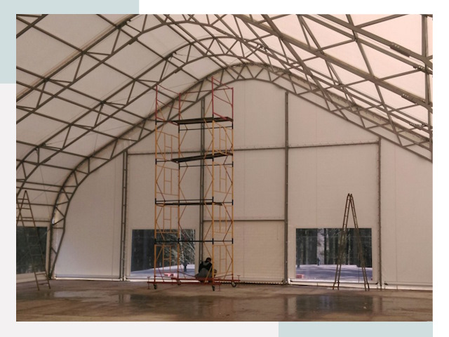 Шатровые ангары в Дюртюли